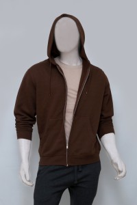 Classic Zip-Up Hoodie with Adjustable Drawstring Hood