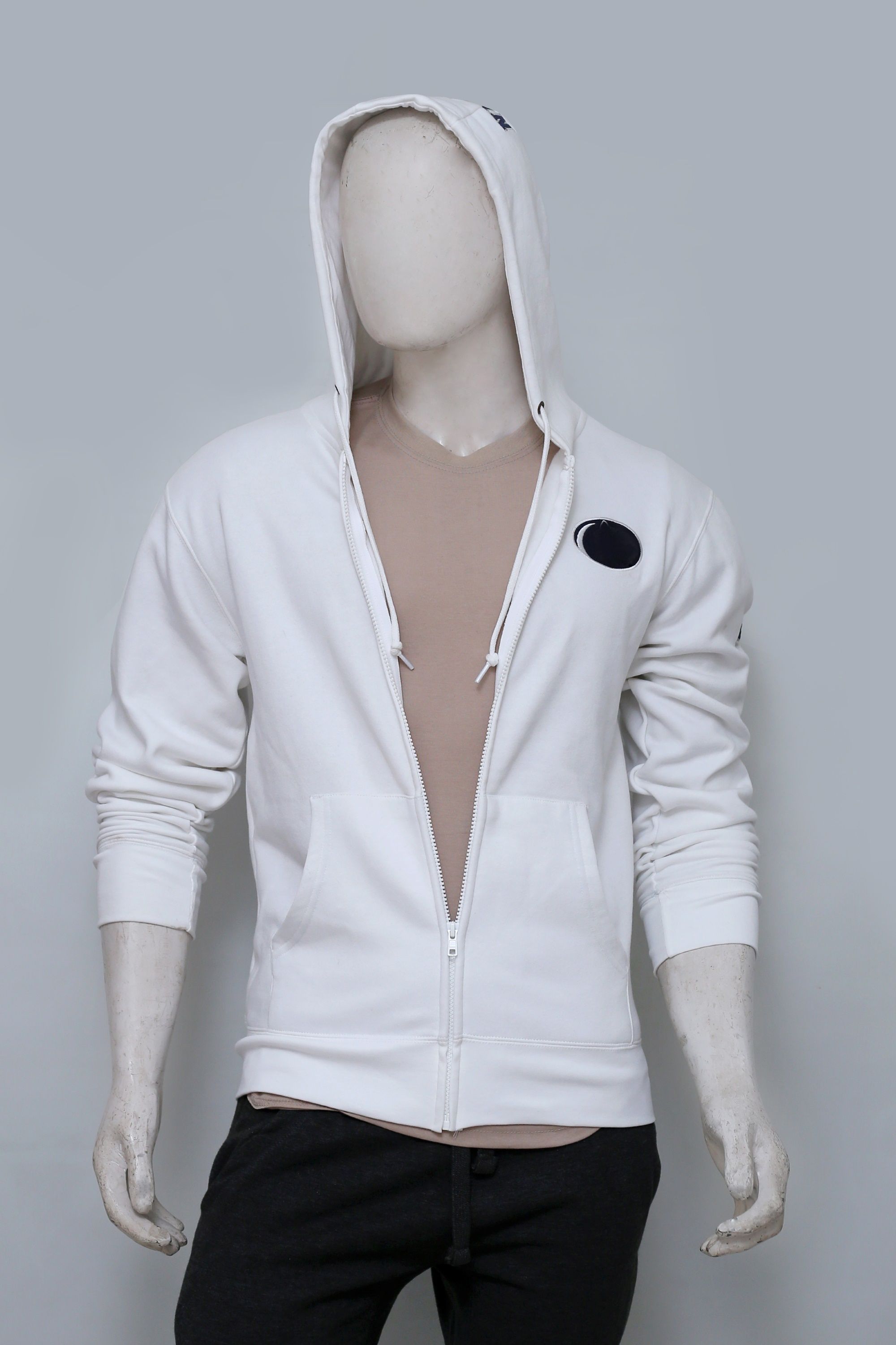 Classic Zip-Up Hoodie with Adjustable Drawstring Hood