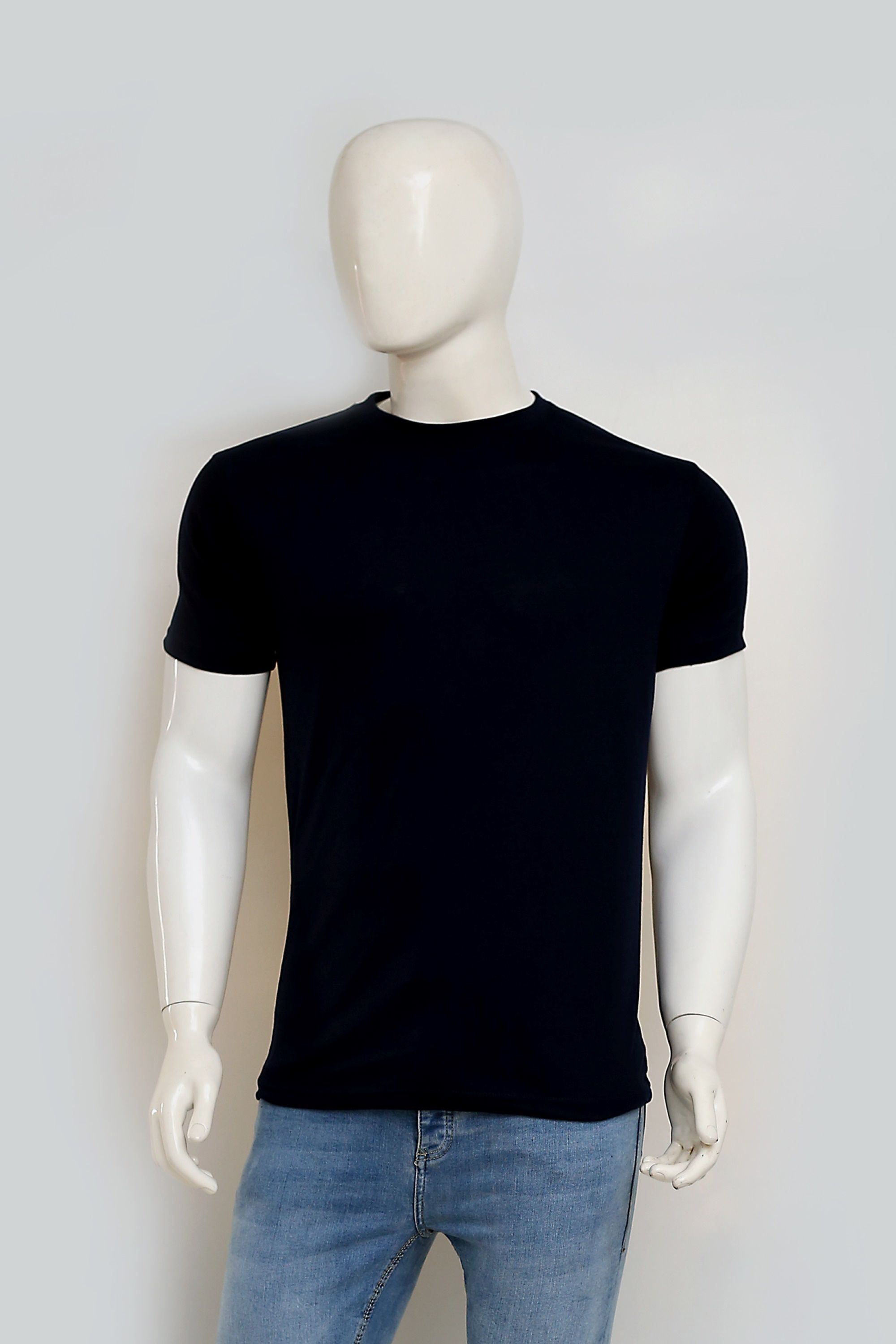 Customizable Plain Solid Color Round Neck T-Shirt for Private Label Brands